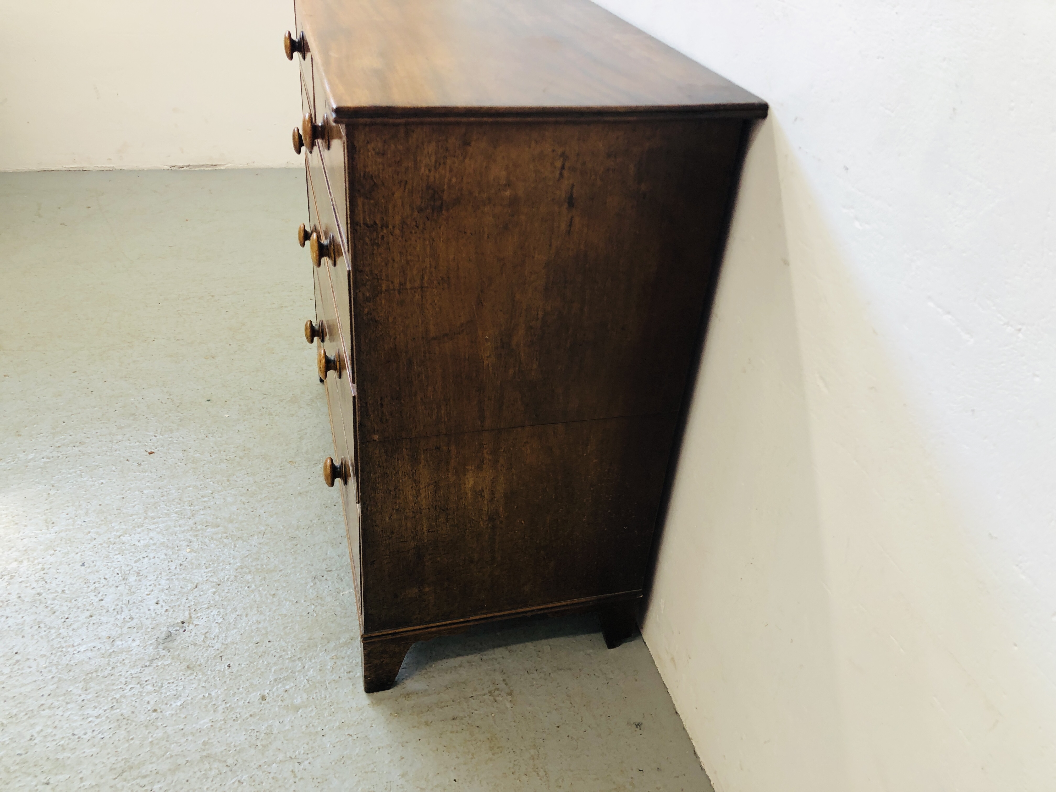 VICTORIAN MAHOGANY 2 OVER 3 DRAWER CHEST W 110CM, D 54CM, - Image 3 of 6