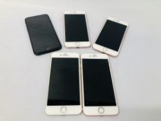 5 X APPLE IPHONE 7 - ICLOUD LOCKED - SPARES & REPAIRS ONLY - SOLD AS SEEN
