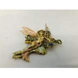 KIRKS FOLLY ENAMELED FAIRY BROOCH