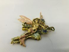 KIRKS FOLLY ENAMELED FAIRY BROOCH