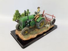 A LARGE JULIANA COLLECTION MODEL TRACTOR ORNAMENT A/F