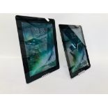 2 X APPLE IPADS 28.88GB AND 13.