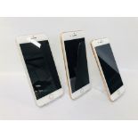 3 X APPLE IPHONE 8 PLUS - ICLOUD LOCKED - SPARES & REPAIRS ONLY - SOLD AS SEEN