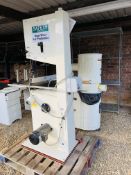 AN AXMINSTER JET 18" WOODWORKING BANDSAW MODEL JWBS-18 COMPLETE WITH AXMINSTER PLUS DUST EXTRACTOR
