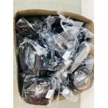 BOX CONTAINING LARGE QUANTITY OF FASHION BELTS TO INCLUDE MANY LEATHER