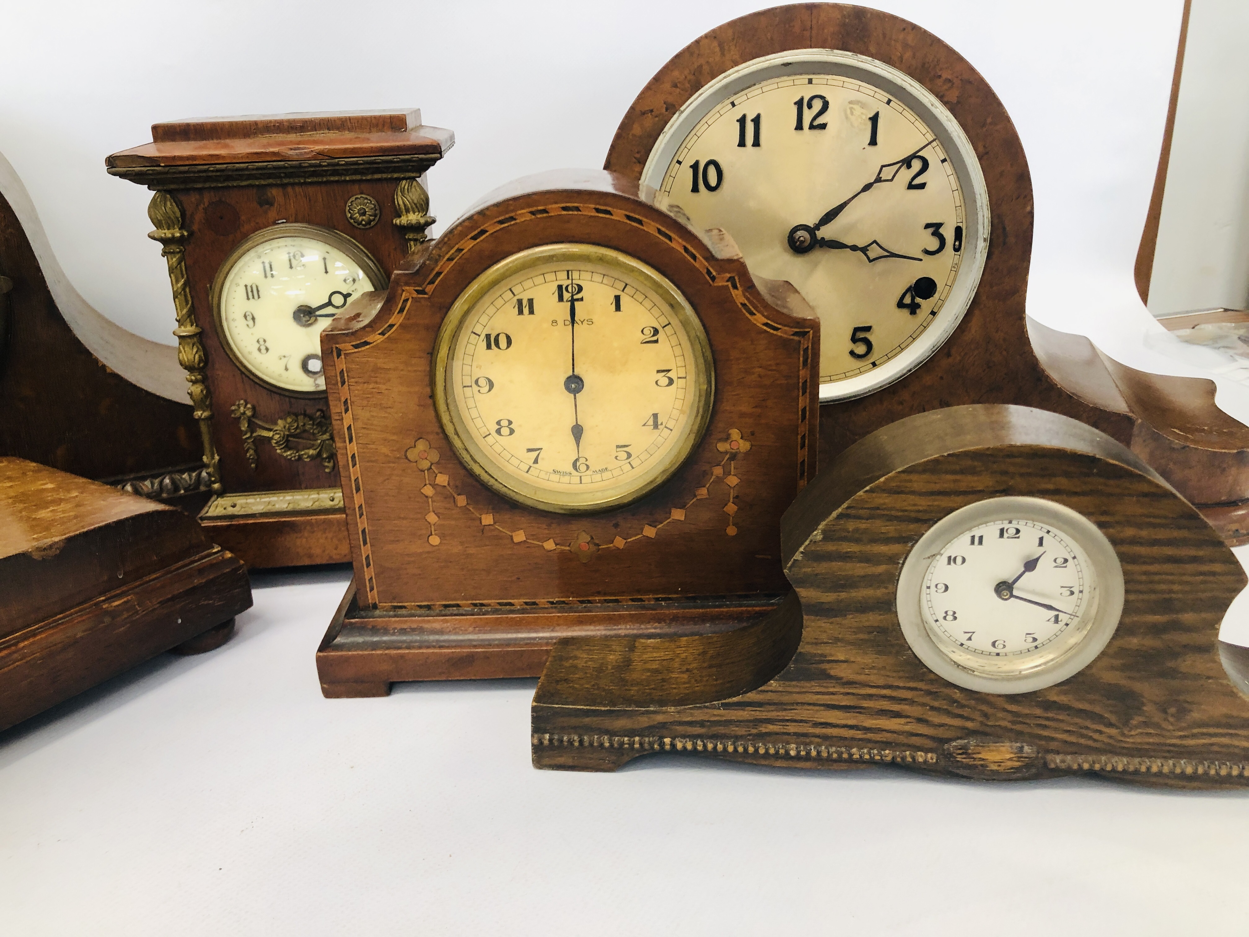 A COLLECTION OF 6 MANTEL CLOCKS TO INCLUDE WESTMINSTER CHIME, - Bild 2 aus 14