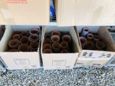 6 X BOXES OF ASSORTED TERRACOTTA PLANT POTS