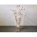 A MODERN DESIGNER CHROME FINISH ROOM LAMP WITH FLOWER HEAD STYLE SHADES - SOLD AS SEEN