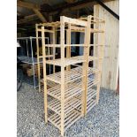 A PINE SHELF/RACK UNIT