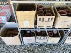 7 X BOXES OF ASSORTED TERRACOTTA PLANT POTS