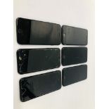 6 X APPLE IPHONE 7 - ICLOUD LOCKED - SPARES & REPAIRS ONLY - SOLD AS SEEN