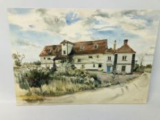 A WATERCOLOUR OF MOOR MILL ST ALBANS SIGNED AGON 1969