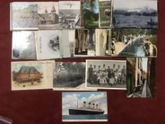 MIXED OLD POSTCARDS, UK NEWS, RMS TITANIC, CREASE BUT POSTALLY USED IN APRIL 1912,