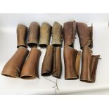 SIX PAIRS OF LEATHER BUSKINS