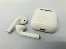 A PAIR OF APPLE EARPODS IN CASE - SOLD AS SEEN