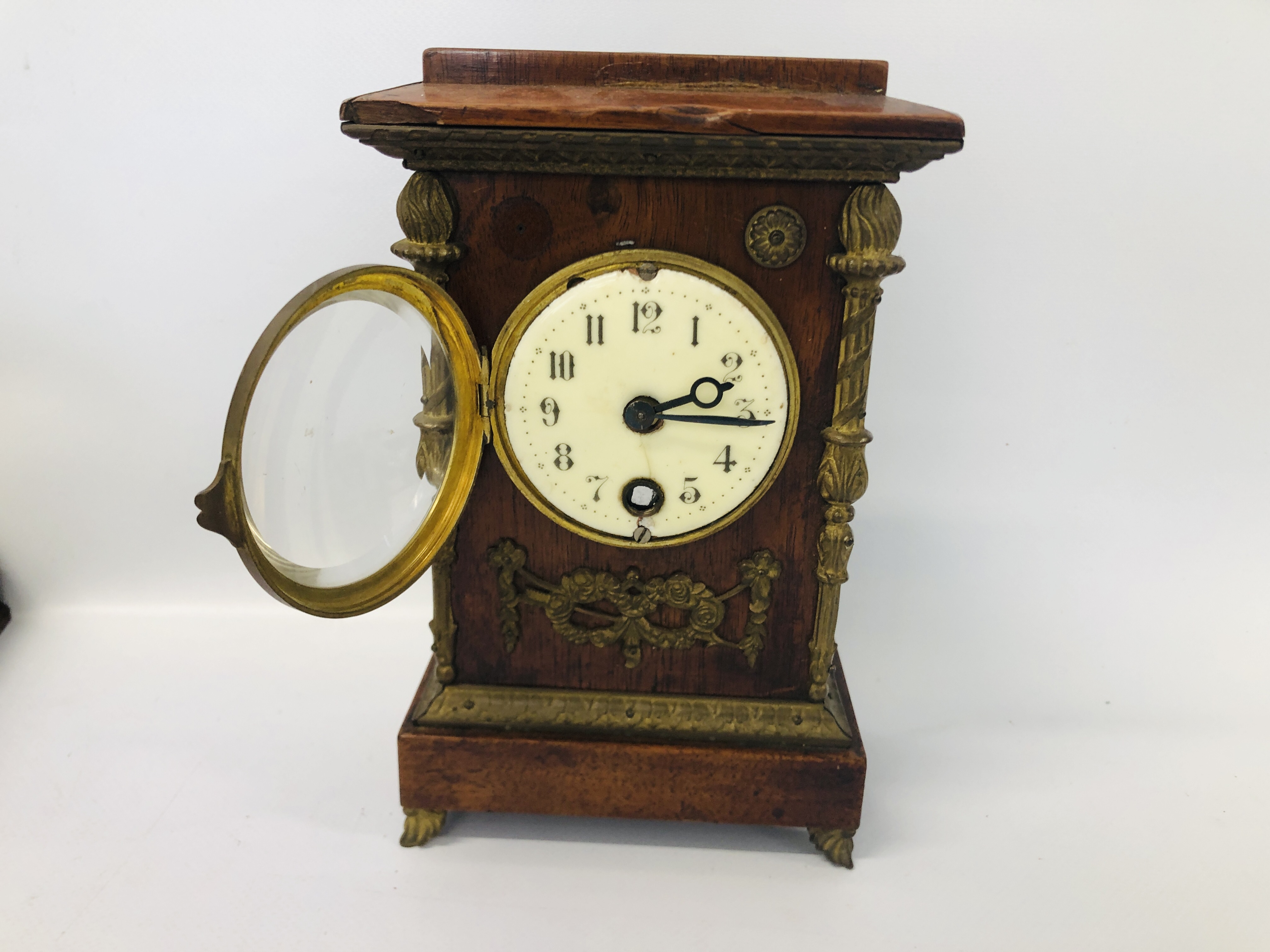 A COLLECTION OF 6 MANTEL CLOCKS TO INCLUDE WESTMINSTER CHIME, - Bild 8 aus 14