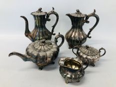 A QUALITY JAMES DIXON AND SONS 5 PIECE SILVER PLATED TEA SET