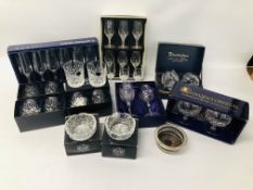 A COLLECTION OF STUART CRYSTAL BOXED