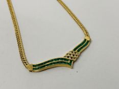 A 15CT GOLD DESIGNER NECKLACE,