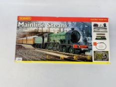 HORNBY "MAINLINE STEAM" 00 GAUGE R1032 ELECTRIC TRAIN SET BOXED - SOLD AS SEEN