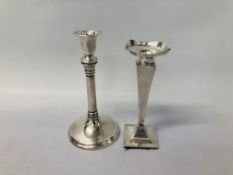 2 X SILVER CANDLESTICKS