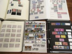 BOX OF GB STAMPS IN TEN VOLUMES, SG WINDSOR AND COMMEM ALBUMS,