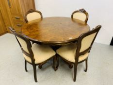 A REPRODUCTION ITALIAN STYLE CIRCULAR TOP PEDESTAL DINING TABLE,