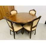 A REPRODUCTION ITALIAN STYLE CIRCULAR TOP PEDESTAL DINING TABLE,