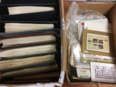 BOX WITH ALL WORLD STAMP COLLECTIONS IN TEN ALBUMS, ALSO FURTHER BOX OF LOOSE STAMPS, GIBRALTAR,