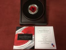 WESTMINSTER ROYAL BRITISH LEGION 2017 "MASTERPIECE" JERSEY £10 FIVE OUNCE SILVER COIN IN CASE WITH
