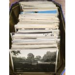 TIN OF OLD POSTCARDS INCLUDING KILKEE, UK VIEWS, CHURCHES, TATTINGSTONE, ATTWELL ETC.