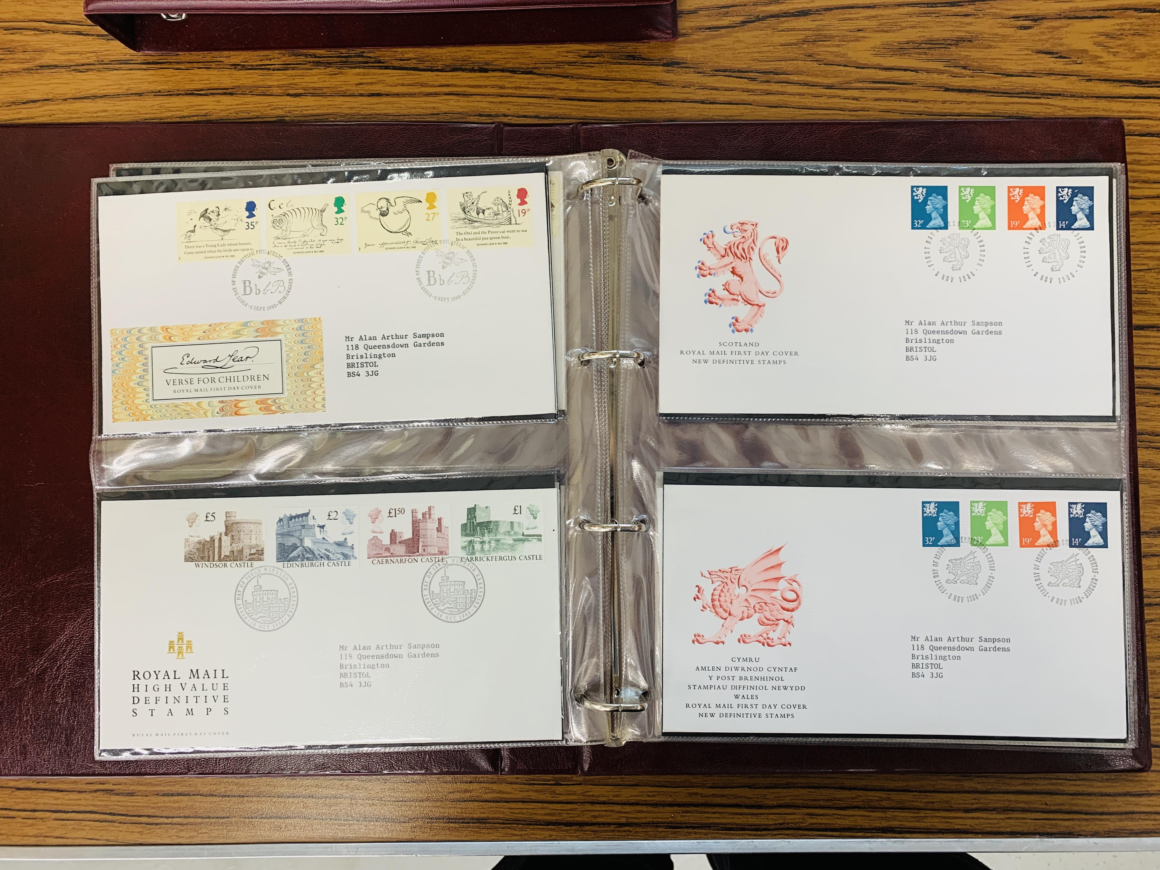 TWO ALBUMS WITH 1980-99 GB FDC, ALSO QUANTITY POSTCARDS TO INCLUDE GRETNA GREEN, DORSET, DEVON, - Image 12 of 28