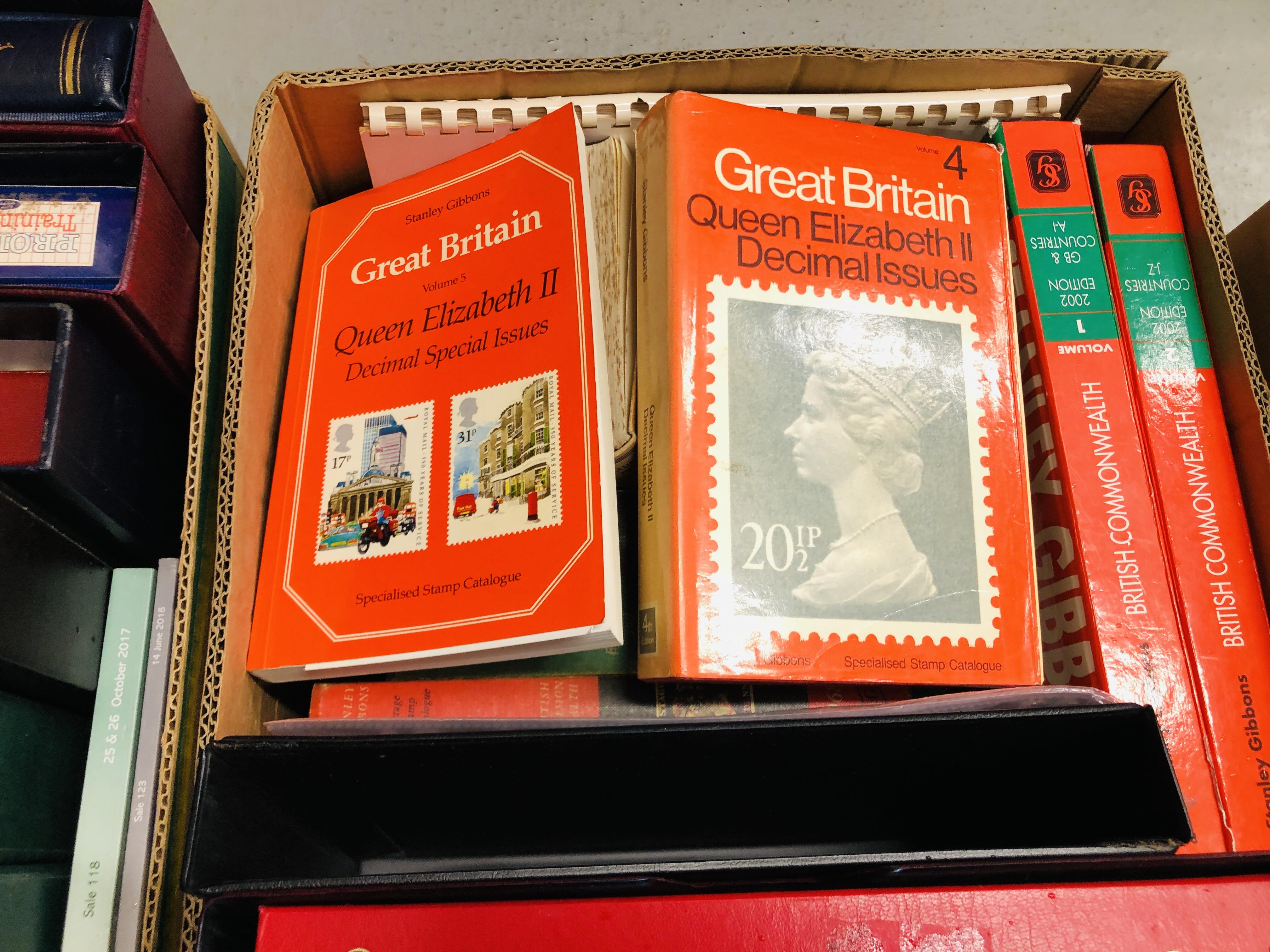 THREE BOXES OF SECOND HAND STAMP ALBUMS, STOCKBOOKS, CATALOGUES ETC. - Image 5 of 5