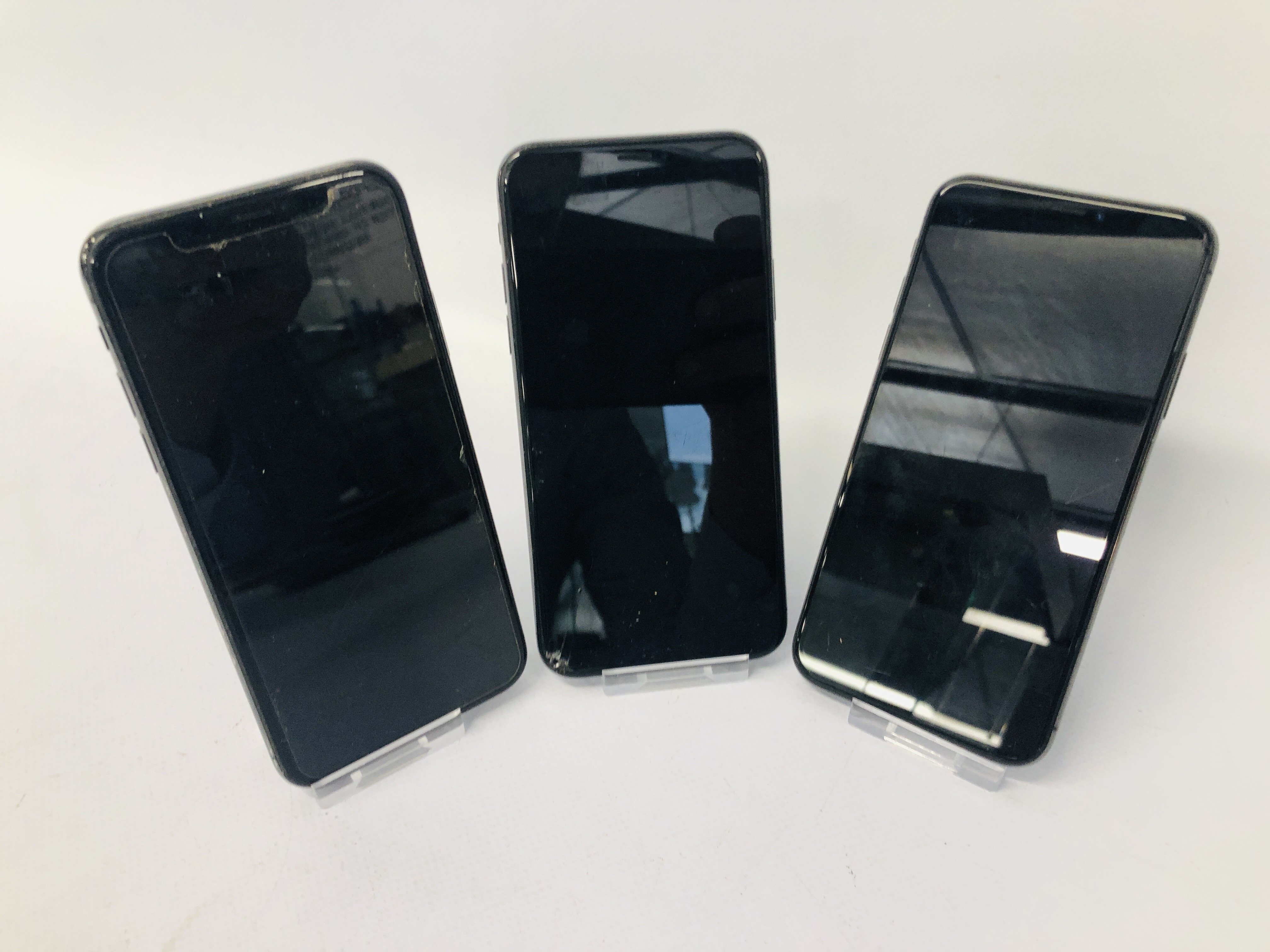 3 X APPLE IPHONE X (ONE A/F CONDITION) ICLOUD LOCKED,