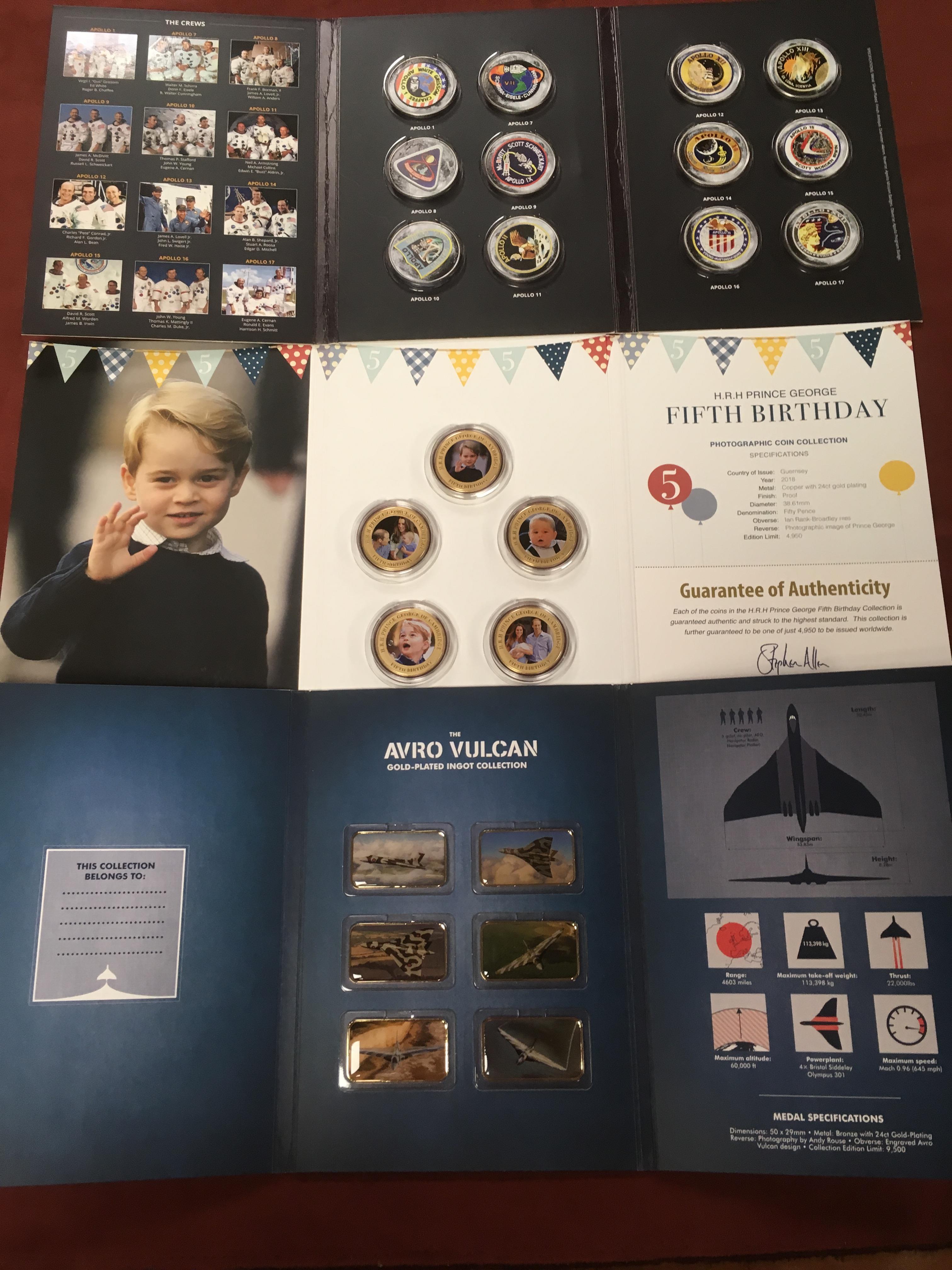 WESTMINSTER COIN / INGOT SETS IN FOLDERS, RED ARROWS, ROYAL NAVY, AVRO VULCAN, RAF CENTENARY, - Image 3 of 3