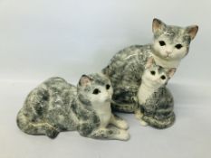 2 X STAFFORDSHIRE "JUST CATS & CO" CAT ORNAMENTS