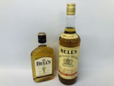 2 X BOTTLES OF "BELLS" SCOTCH WHISKY 35CL & 75CL