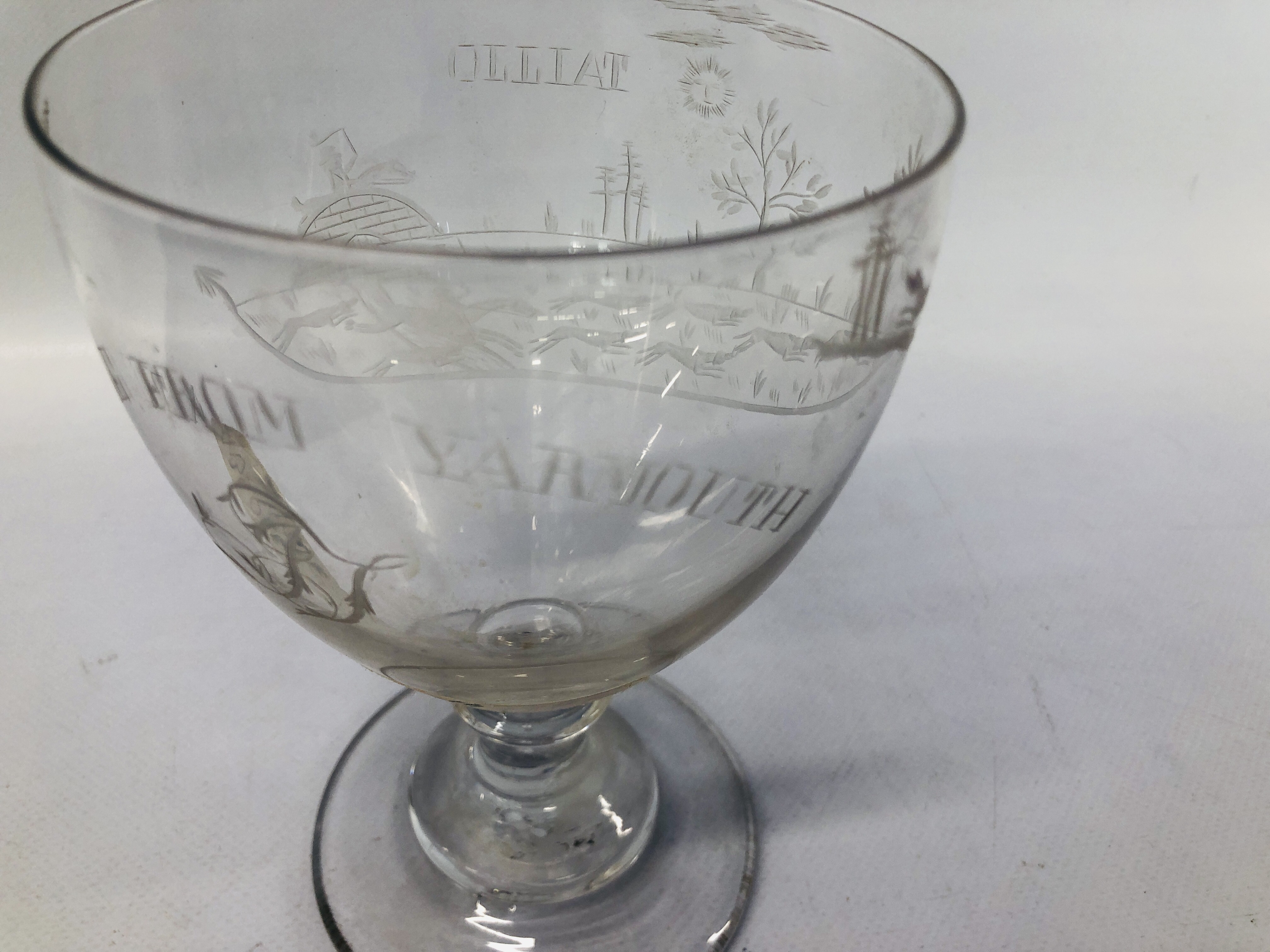 A RUMNER ENGRAVED BY JOHN ABSALON OF GREAT YARMOUTH - ENGRAVED A "TRIFLE FROM YARMOUTH TALLIO" WITH - Image 6 of 8
