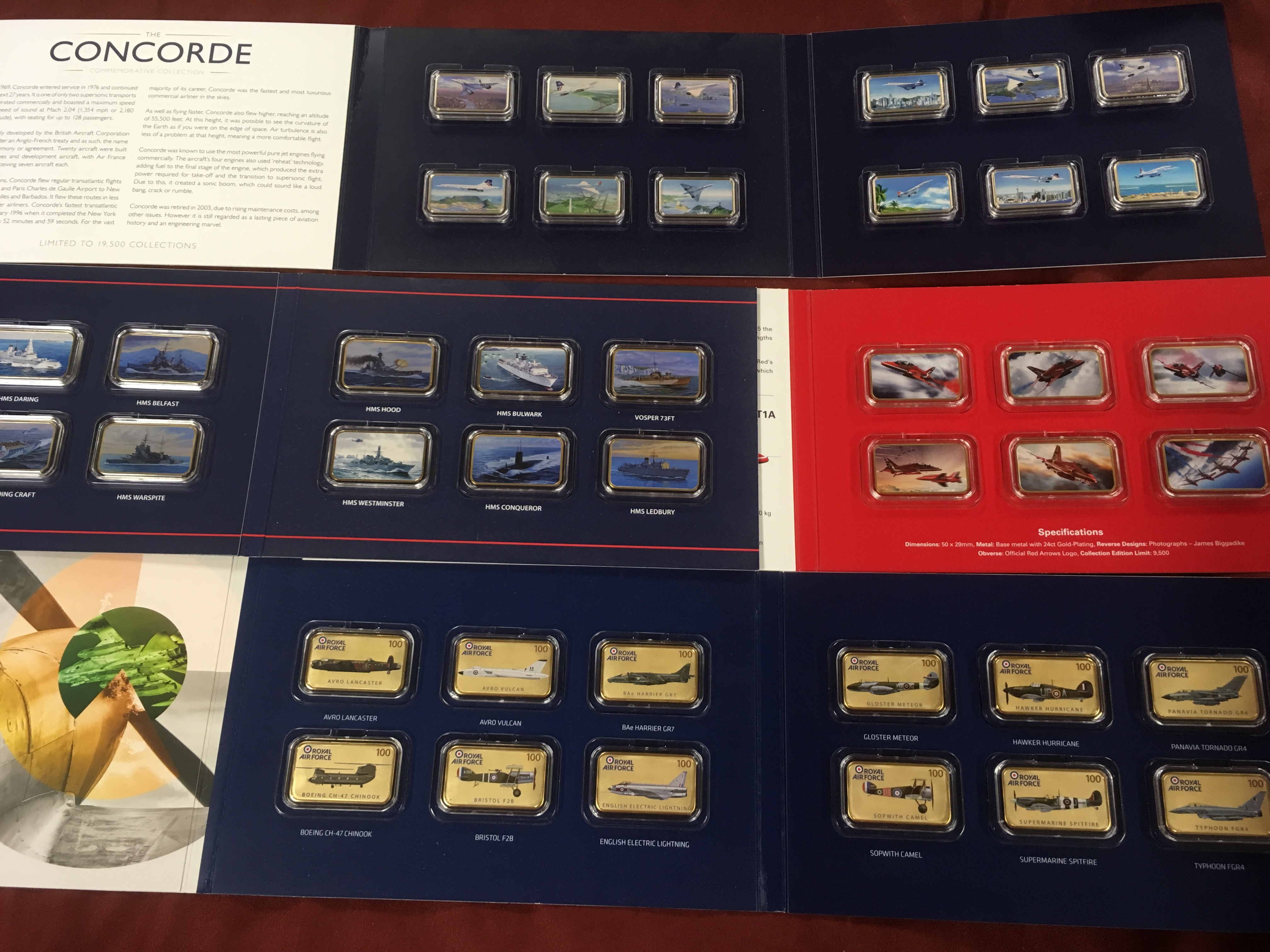 WESTMINSTER COIN / INGOT SETS IN FOLDERS, RED ARROWS, ROYAL NAVY, AVRO VULCAN, RAF CENTENARY, - Image 2 of 3