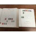 SG NEW IMPERIAL ALBUMS, BOTH VOLUMES WITH A REMAINDERED COLLECTION, A FEW HUNDRED STAMPS REMAIN.