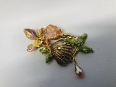 KIRKS FOLLY ENAMELLED SEASHELL FAIRY BROOCH