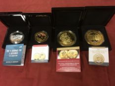 BRADFORD EXCHANGE COINS IN CASES COMPRISING 2015 'LONG TO REIGN OVER US' TEN CROWNS,