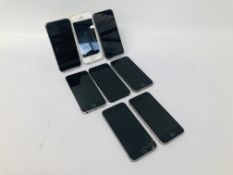 8 X APPLE IPHONE (5 X 5S, 3 X 5SE) TWO A/F CONDITION, ICLOUD LOCKED,