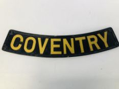 VINTAGE CAST "COVENTRY" SIGN