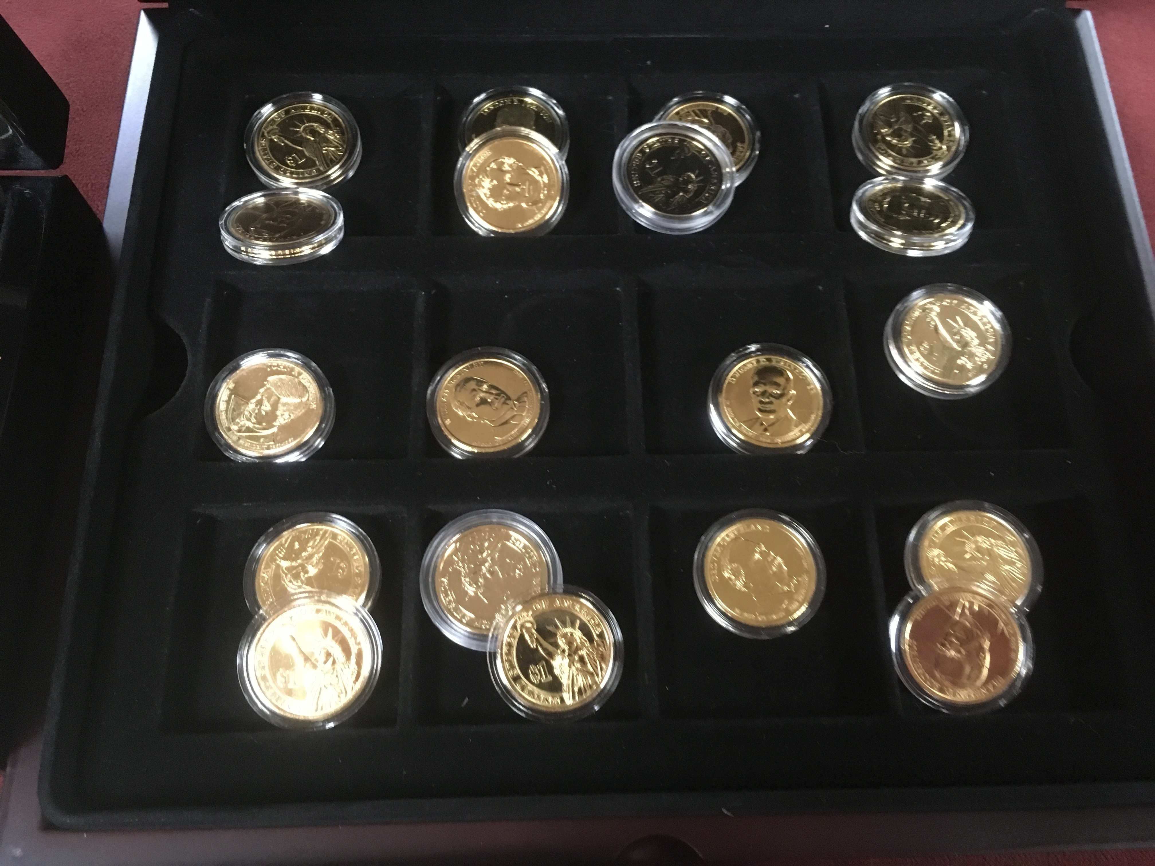 BOX OF WESTMINSTER AND OTHER COIN PART SETS AND ODDMENTS INCLUDING USA GOLD PLATED PRESIDENTIAL - Image 4 of 9