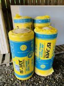 4 X ROLLS ISOVER 75MM INSULATION