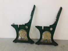 PAIR OF VINTAGE CAST IRON "GREAT EASTERN RAILWAY" BENCH ENDS