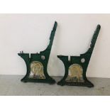 PAIR OF VINTAGE CAST IRON "GREAT EASTERN RAILWAY" BENCH ENDS