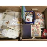 LARGE QUANTITY LOOSE STAMPS IN TWO BOXES