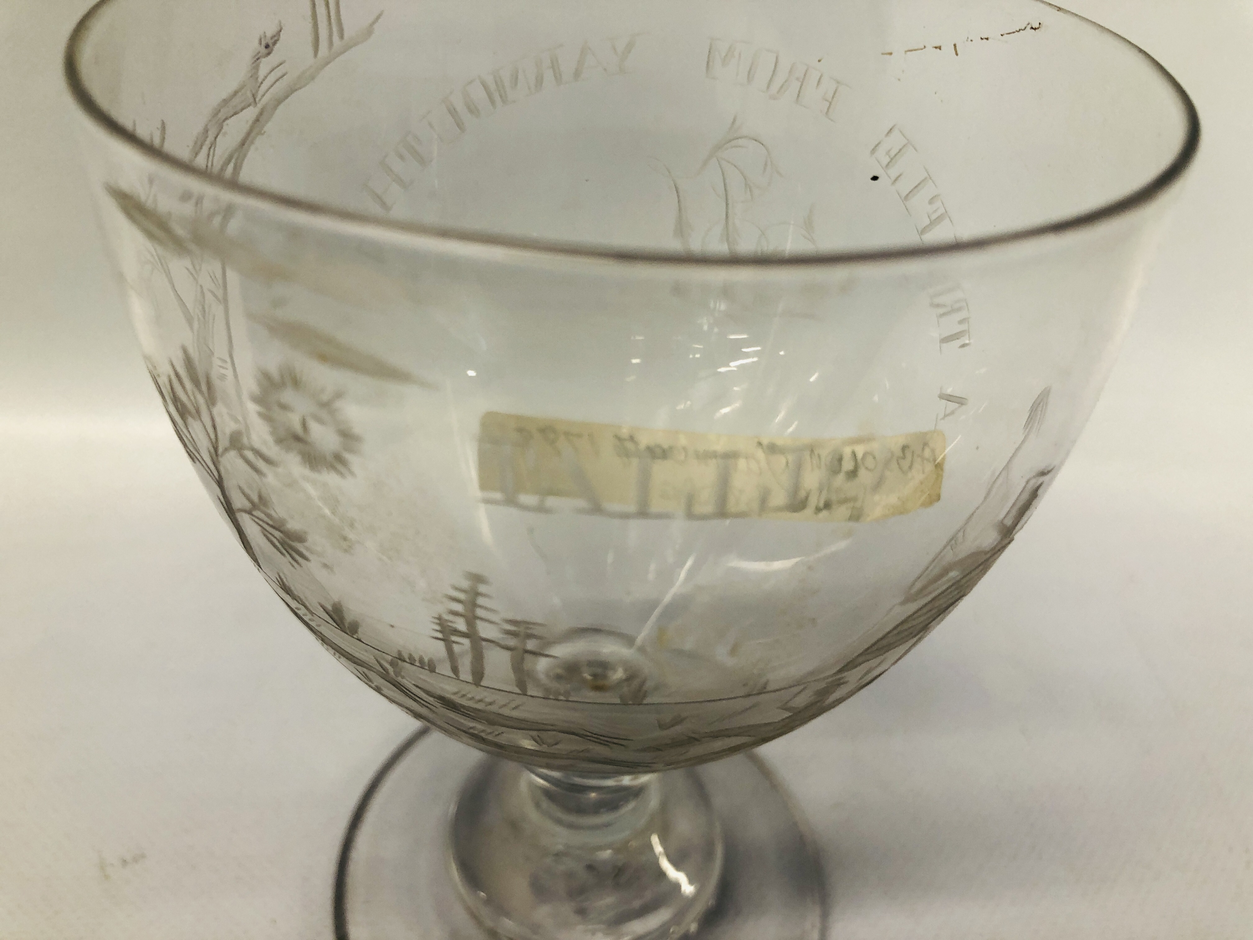 A RUMNER ENGRAVED BY JOHN ABSALON OF GREAT YARMOUTH - ENGRAVED A "TRIFLE FROM YARMOUTH TALLIO" WITH - Image 2 of 8